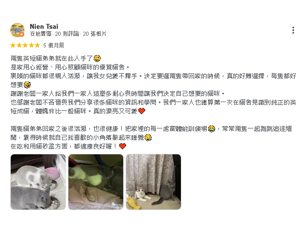 顧客Google五星超真實評價